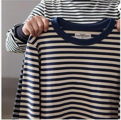 Retro Men Classic Breton Striped Long Sleeve Shirt Causal Cotton Sailor T-Shirts