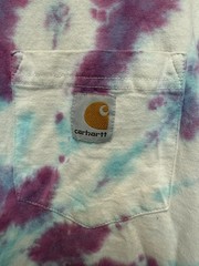 Carhartt Men’s Medium Bleach Tie Dye T‑Shirt – Loose Fit Short Sleeve Pocket