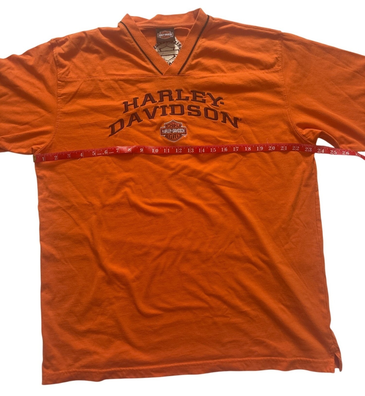 VTG Harley-Davidson Mens Orange V-Neck T-Shirt XXL DuBois, PA Harley-Davidson gallery