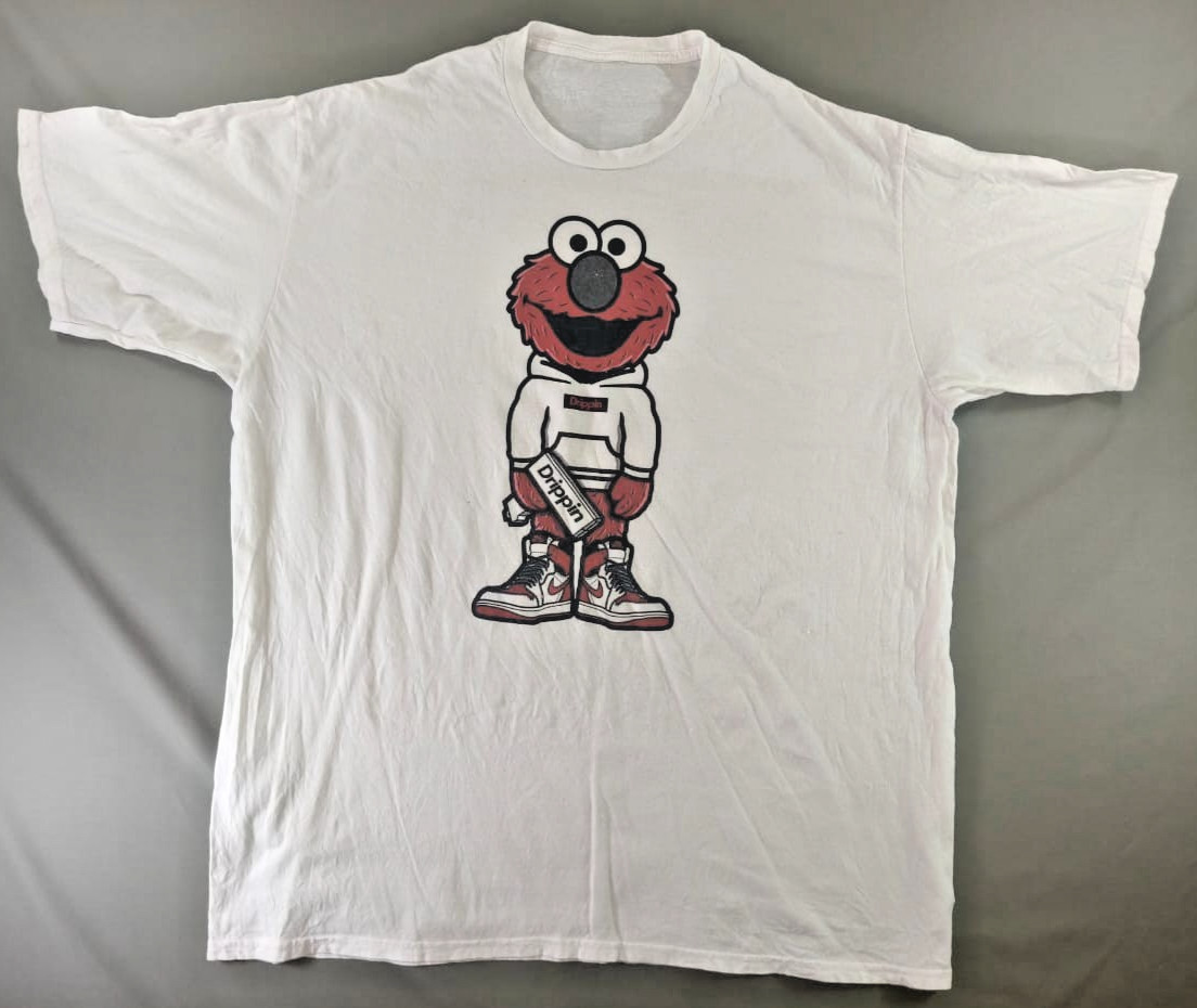 Elmo Sesame Street Streetwear Hypebeast Drippin Air Jordan Nike Graphic Tee XL gallery