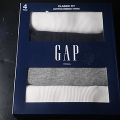 Gap 4 Pack Cotton Ribbed Tanks Shirts Classic Fit Size Medium M New