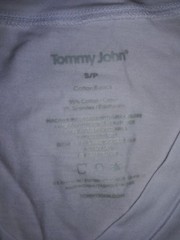 Tommy John Undershirt Cotton Basics V Neck T-Shirt White.Choose Size