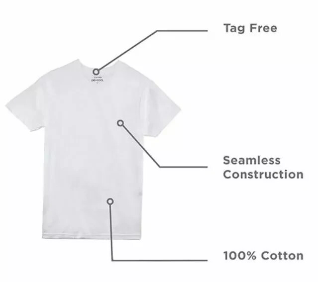 Stafford 4-Pack Men's Ultra Soft 100% Cotton Crew Neck T-Shirt White (Large) gallery