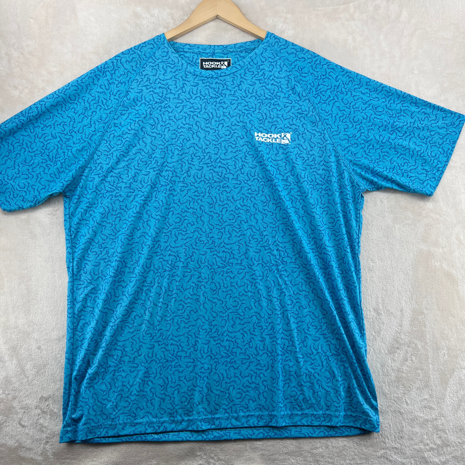 Hook &Tackle UPF 50+ Sun Protection Men's Size XL Fishing Crew-Neck T-Shirt gallery