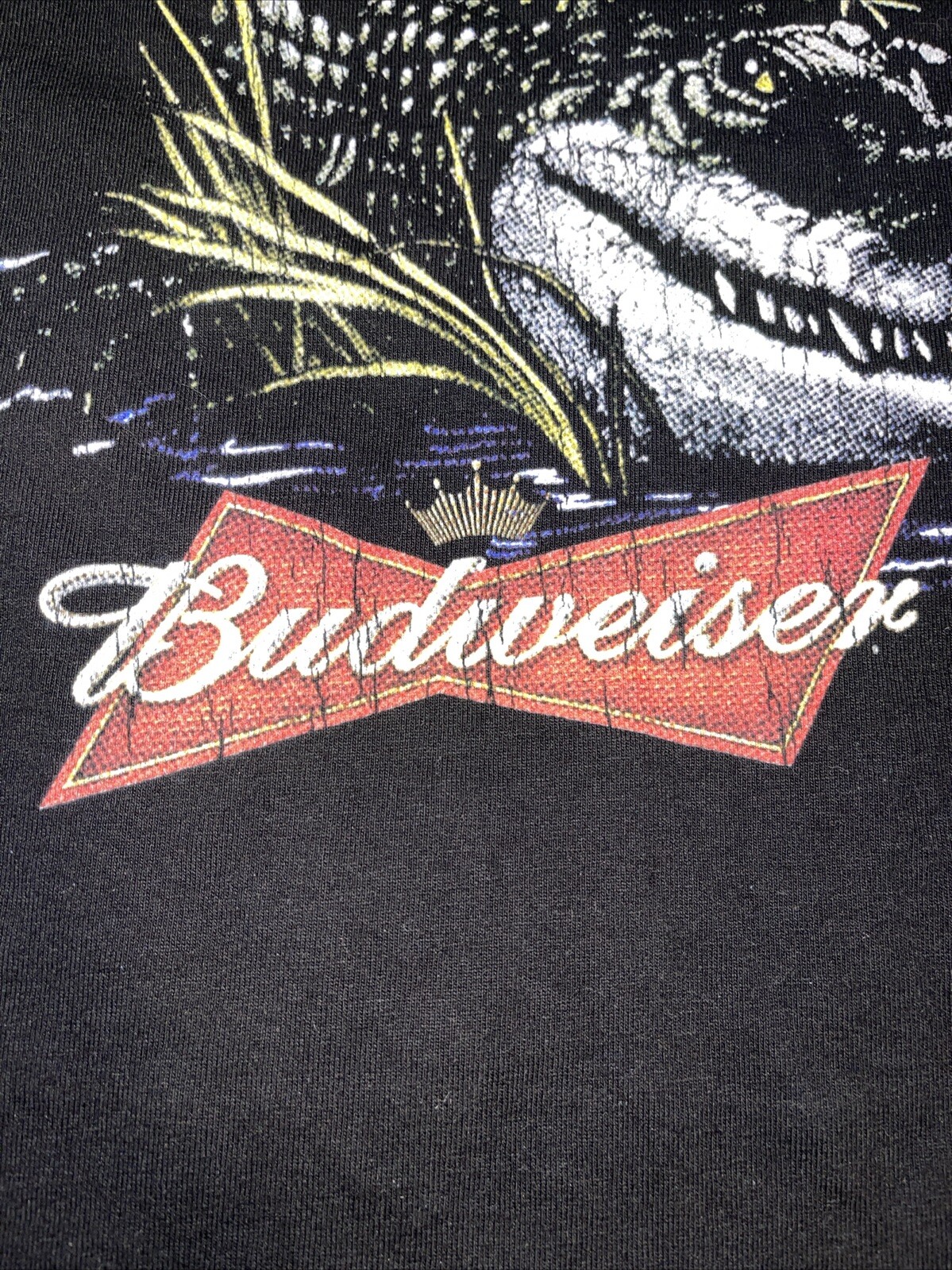 Rare Budweiser King Of Beers Frogs Croc Bud Weis Er T- Shirt S High Street USA gallery