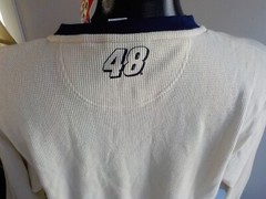 CHASE AUTHENTICS LS Thermal T Shirt Team Lowes Racing SZ XL Ivory/Navy NWOT
