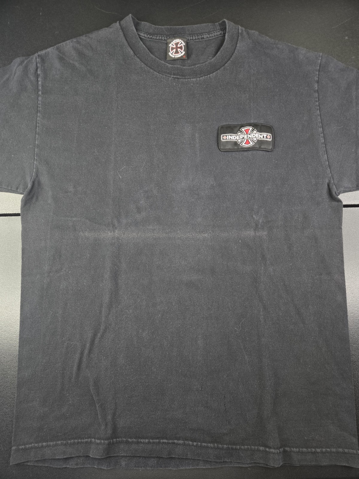 Vintage Andrew Reynolds Independant Skate Baker T-Shirt, Sz L 21x29" Faded Black gallery