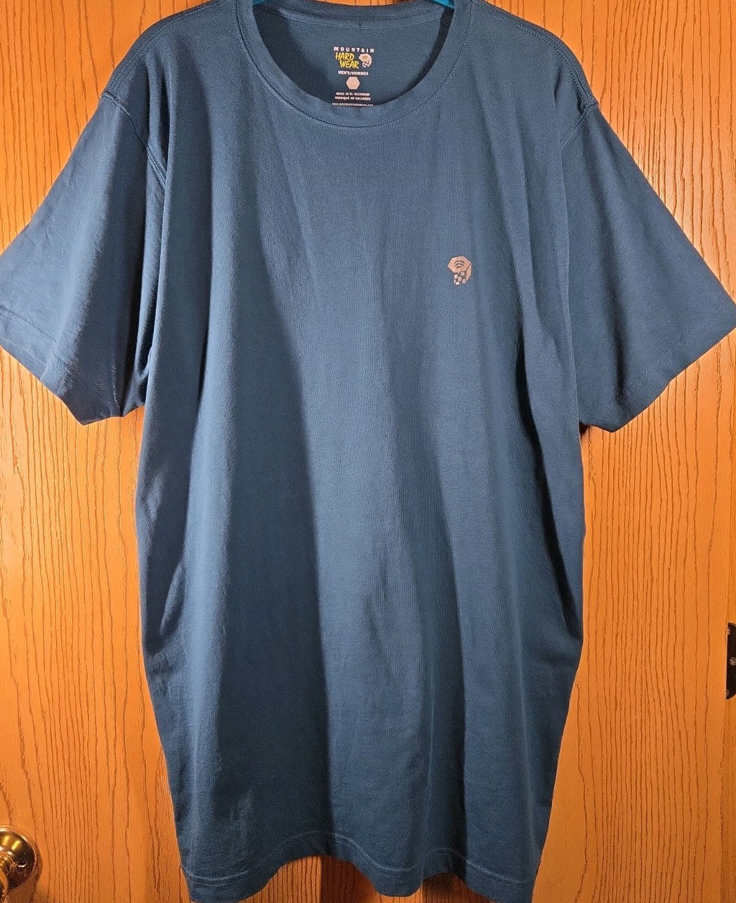 Mountain Hardwear Men's Large Teal Green T-Shirt Short Sleeve Crew Neck Logo gallery