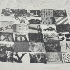 Marc Ecko Cut & Sew Shirt Mens Extra Large White Graphic Collage Crewneck Cotton