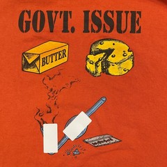 Vintage Y2K Government Issue Butter Cheese Shirt XL 23×28 Orange