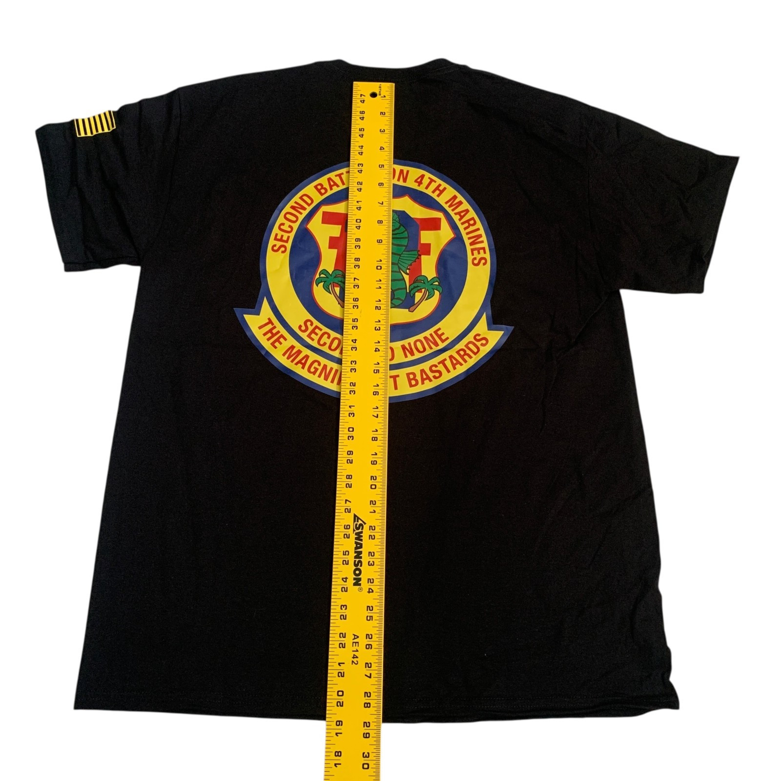 USMC Men's Size L 2nd Battalion 4Th Marines Short Sleeve Black T-Shirt NEW gallery