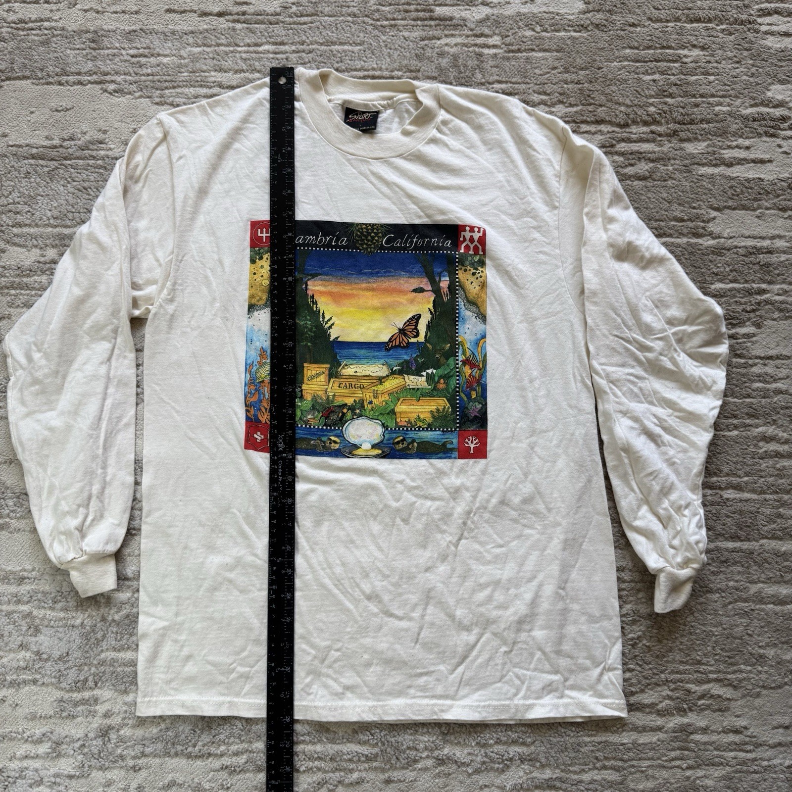 Vintage Cambria California Nature Novelty LS Tee Men’s Large USA Butterfly Cargo gallery