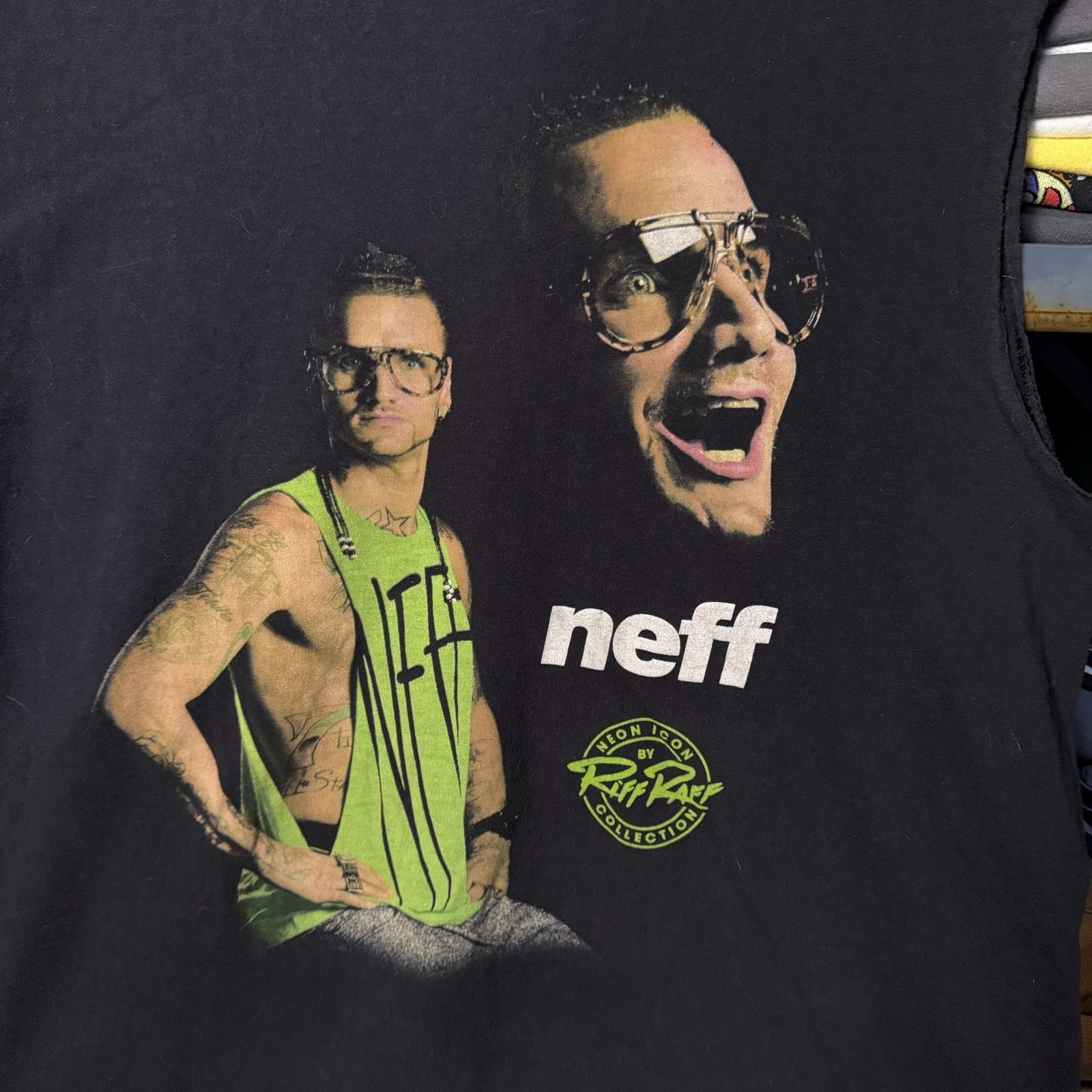 Neff x RiFF RAFF Neon Icon Collection Distressed Sleeveless Muscle Tee gallery