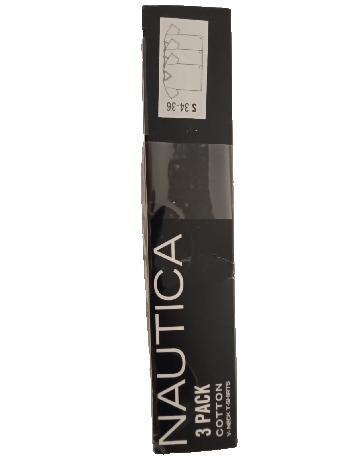 Nautica Cotton V-Neck T-Shirts • 3 Pack White • Men's "S" 34-36 gallery