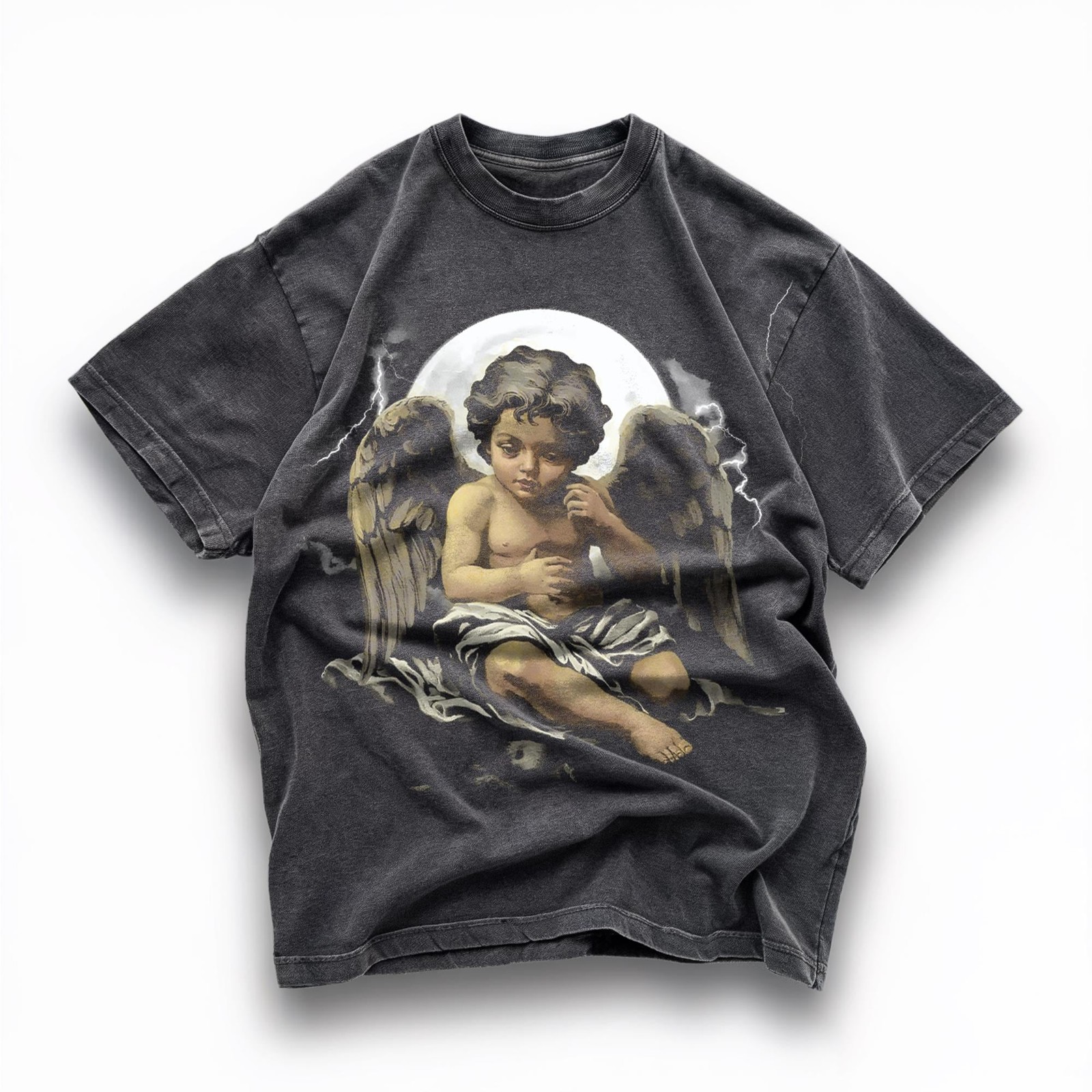 Vintage Praying Baby Angel Shirt Catholic Christian Cherub Graphic Tee gallery