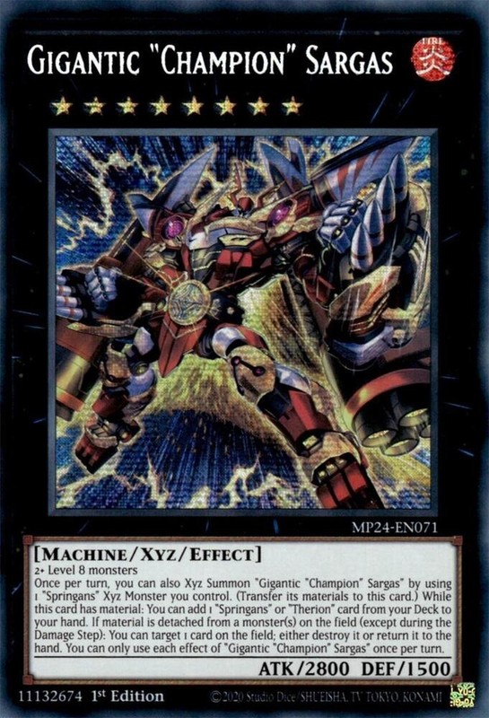 1X NM Gigantic Champion” Sargas” – MP24-EN071 – Prismatic Secret Rare 1st Ed