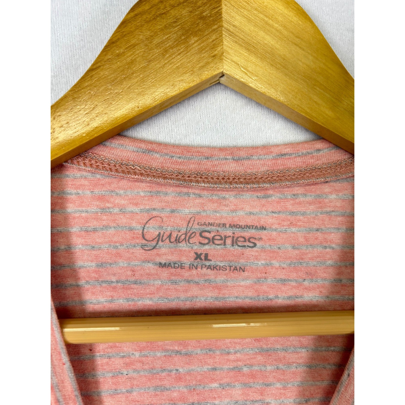 Outdoor Casual Gander Mountain Mens XL Green Pink Microstripe Crewneck Tee Set 2 gallery