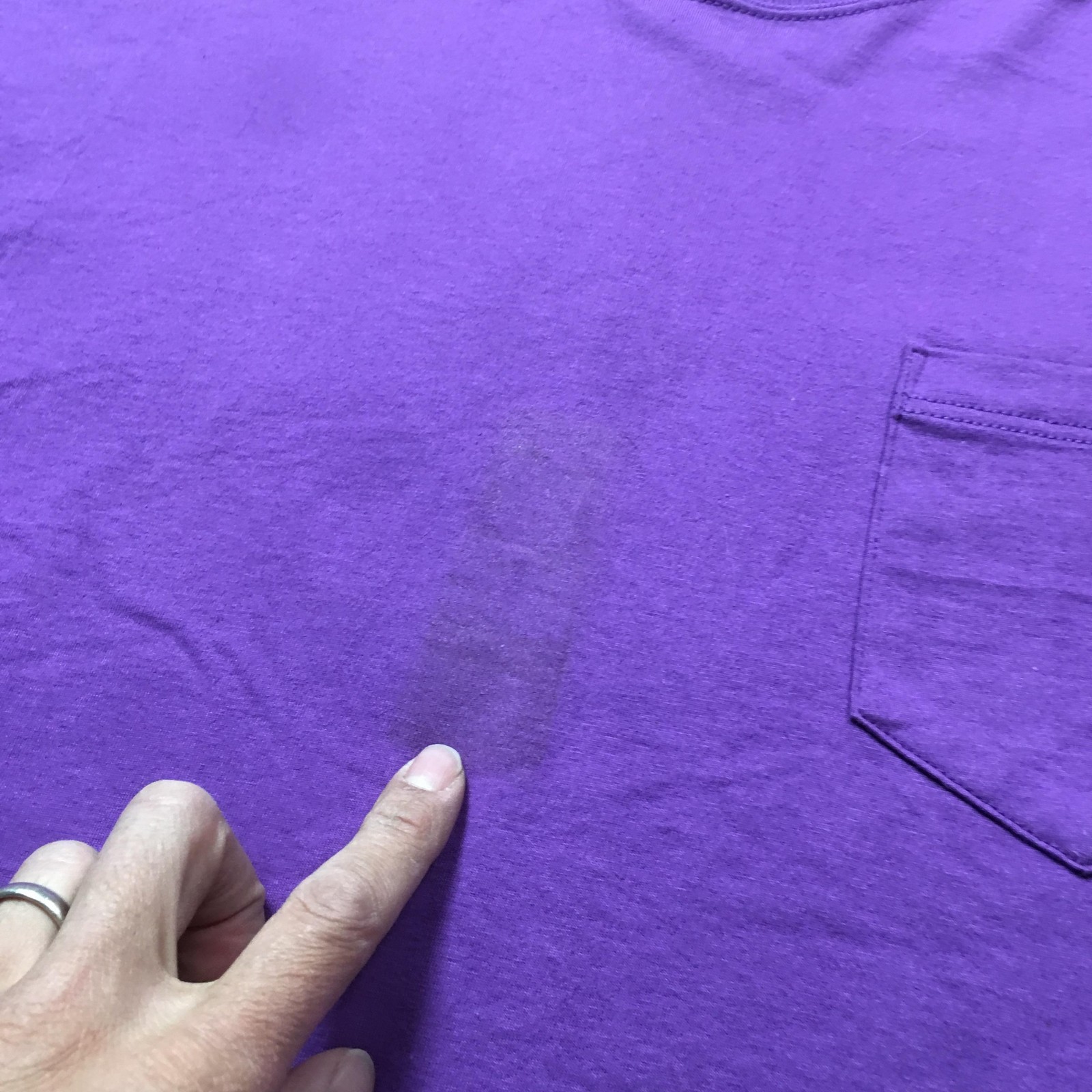 Vintage Russell Athletic Shirt Mens Large Purple Pocket High Cotton Tee USA NOS gallery
