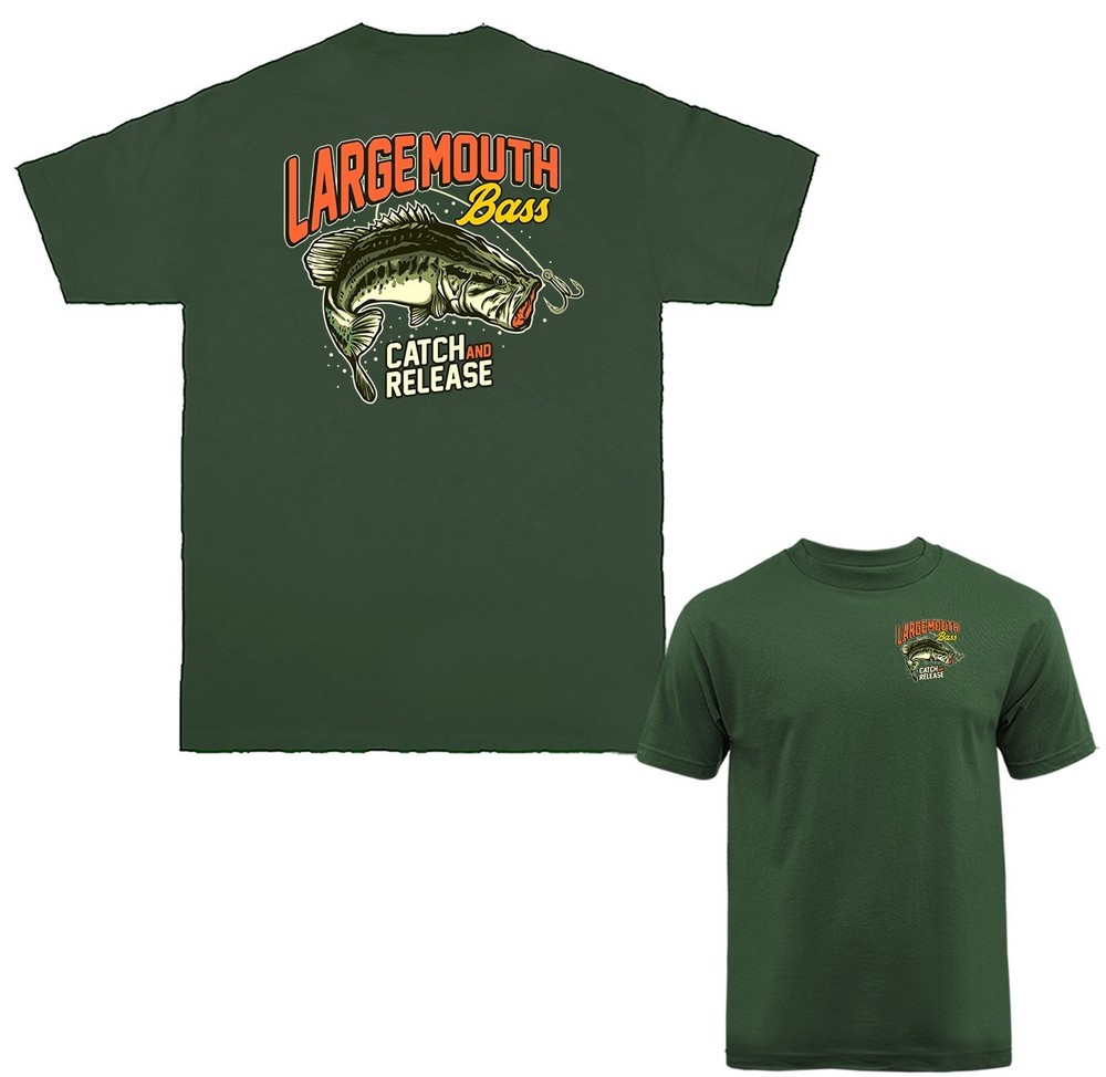 Largemouth Bass Catch & Release Outdoor Sports Fishing T-shirt