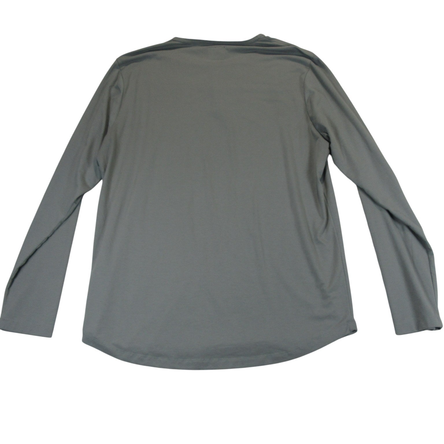Cuts Mens Henley Shirt XL Gray Stretch Polyester Cotton Button Logo Long Sleeve gallery