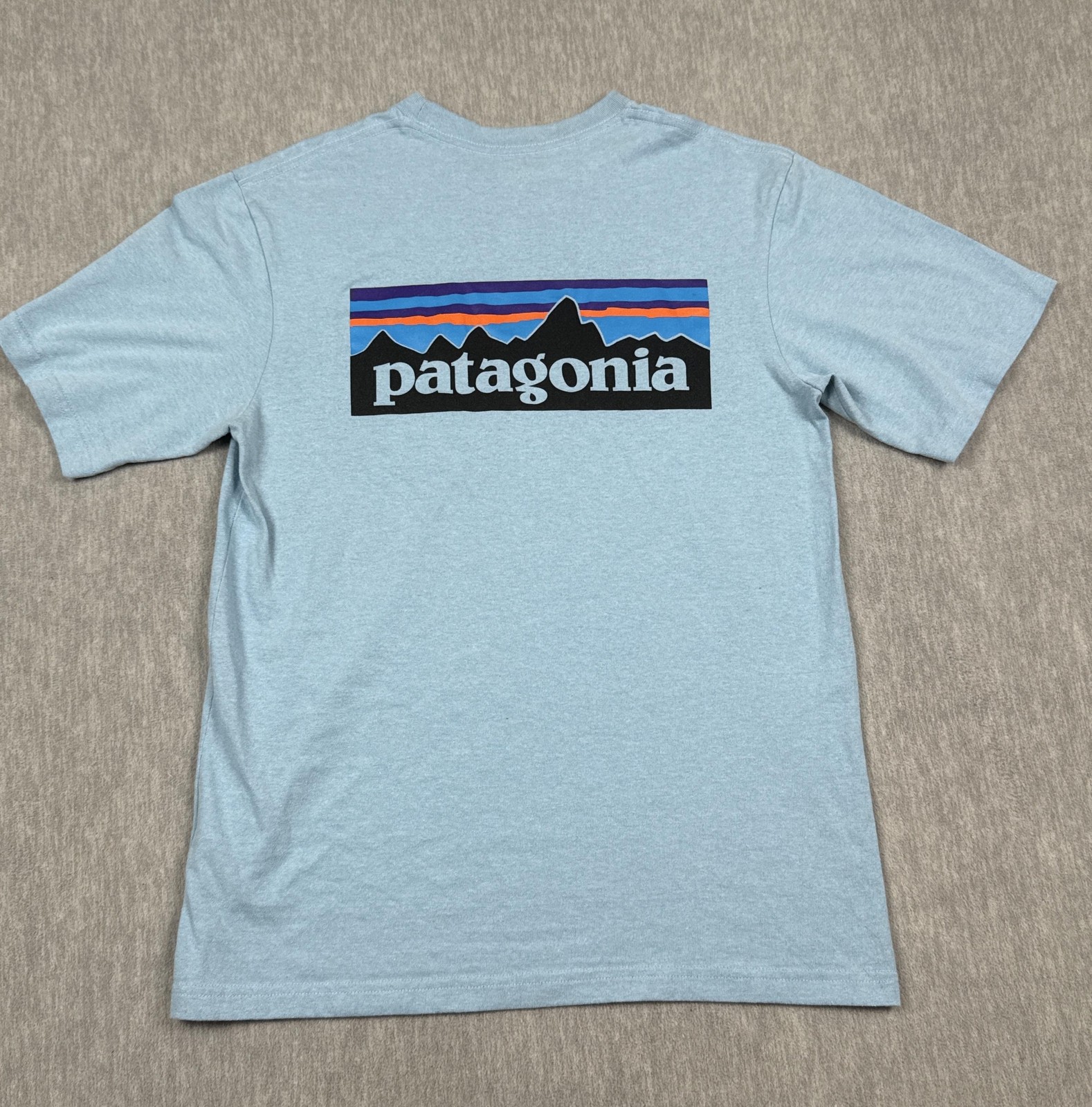 Patagonia Responsibili Tee T Shirt Men’s XS Blue Pocket P-6 Logo Casual Wear Top gallery