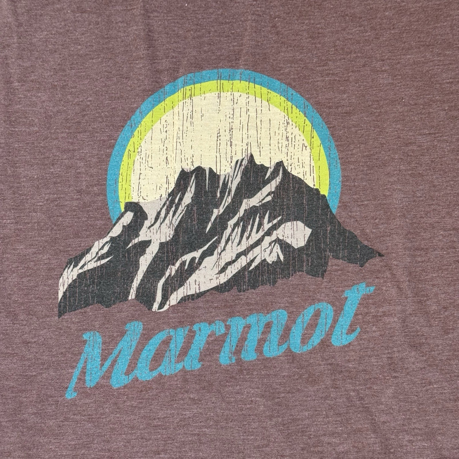 Marmot Mountain Works T Shirt Mens XL Graphic 100% Organic Cotton Brown gallery
