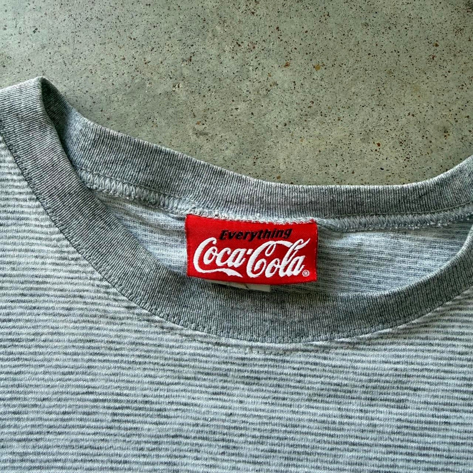 Vintage 90’s Coca-Cola Coke Promo Classic Retro Striped Graphic T-shirt Size XL gallery
