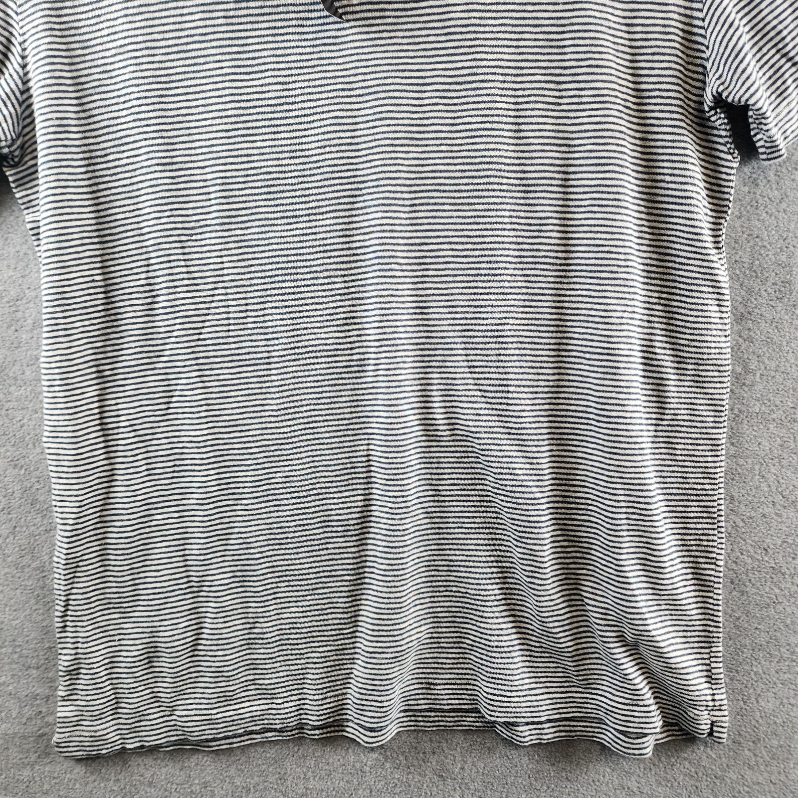 The Men's Store at Bloomingdale's Striped Linen Tee Men's Size Medium Dark Slate gallery