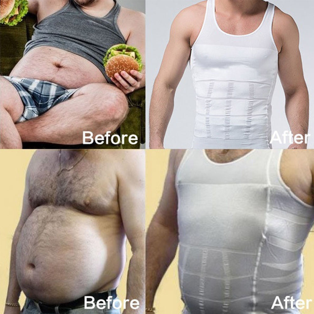 FAJAS Mens Body Slimming Tummy Shaper Underwear Shapewear Waist Slim Girdle Vest gallery