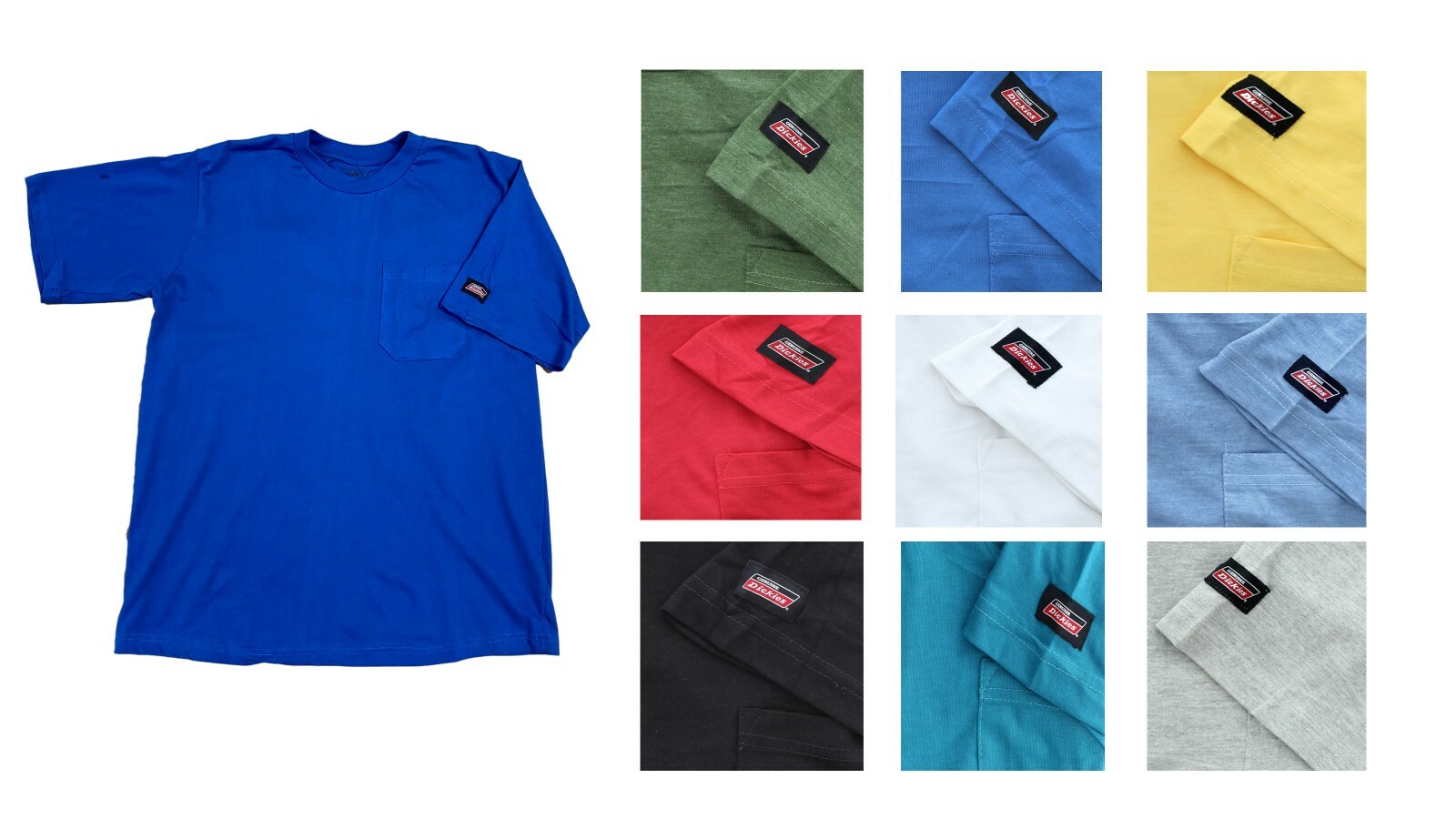Dickies Men's Basic T-Shirt Pocket Tee Short Sleeve Light Weight Jersey Cotton gallery