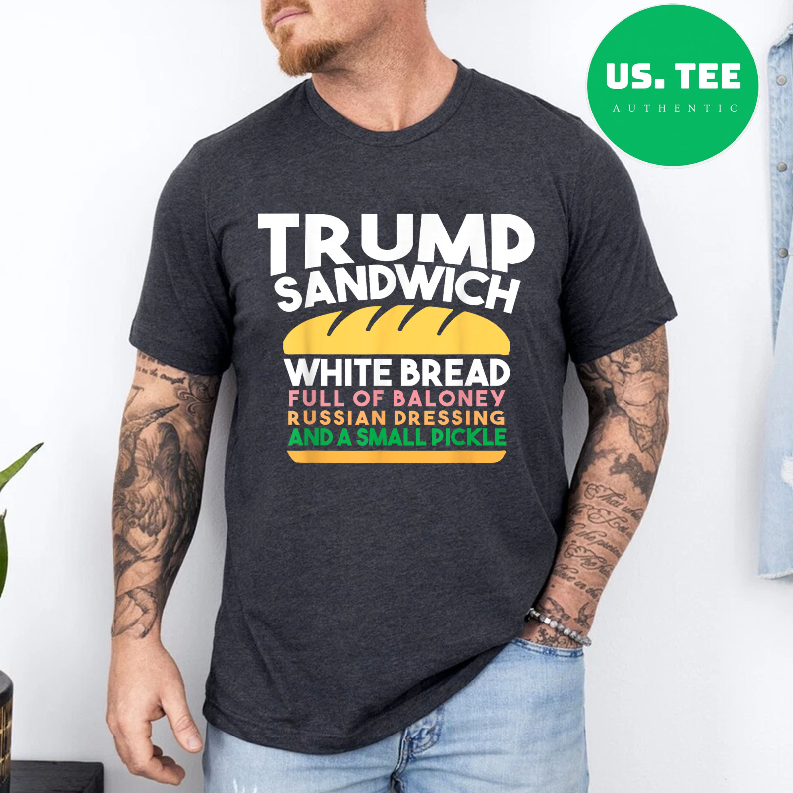 Trump Sandwich White Bread Full Of Baloney Russian Dressing Women Men T-Shirt gallery