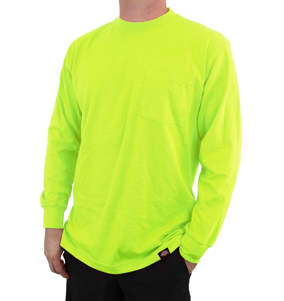 Dickies Men’s High Visibility Long Sleeve Tee Big & Tall Long Length, Cool & Dry