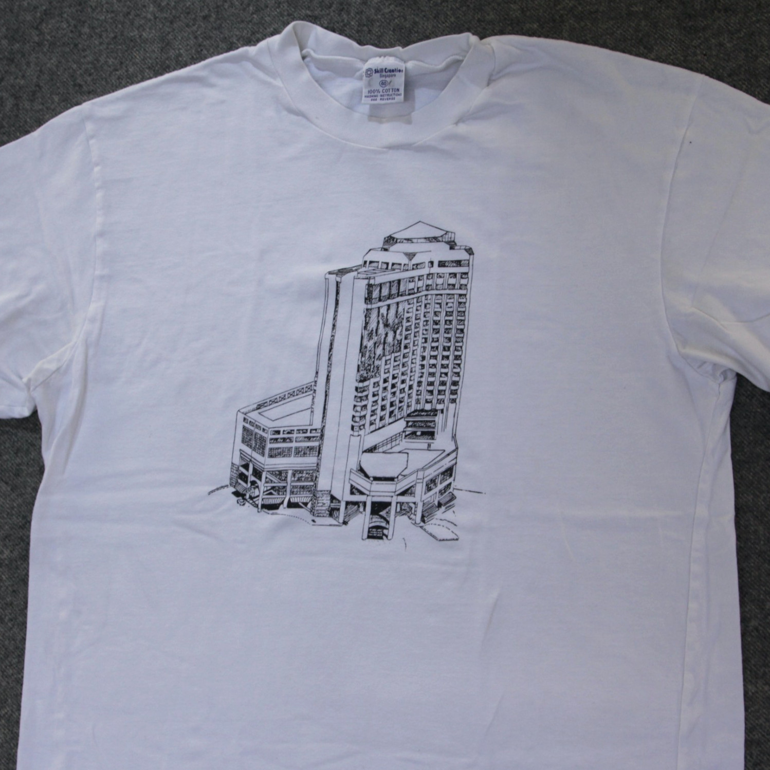 Four Seasons Hotel Singapore T Shirt Est~M VTG SINGLE STITCH Architecture Tee gallery