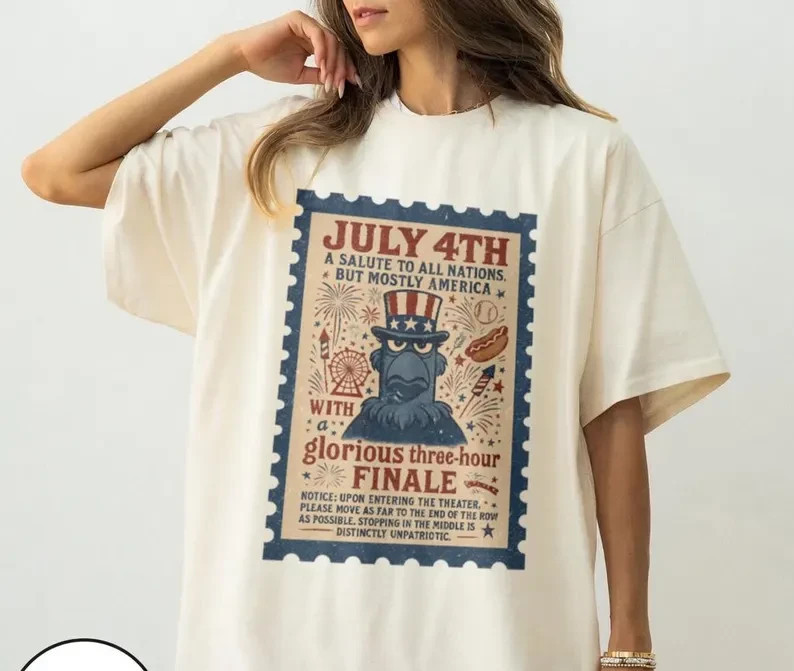 The Original BUT MOSTLY AMERICA Tee, Patriotic Sam Eagle Muppets July 4th gallery