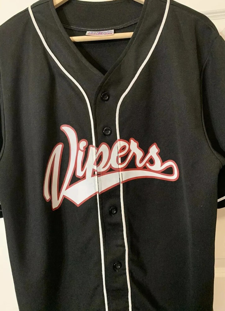 Teamwork Athletic Apparel Vipers Baseball Button Jersey No 17 Rebecca Sz XL
