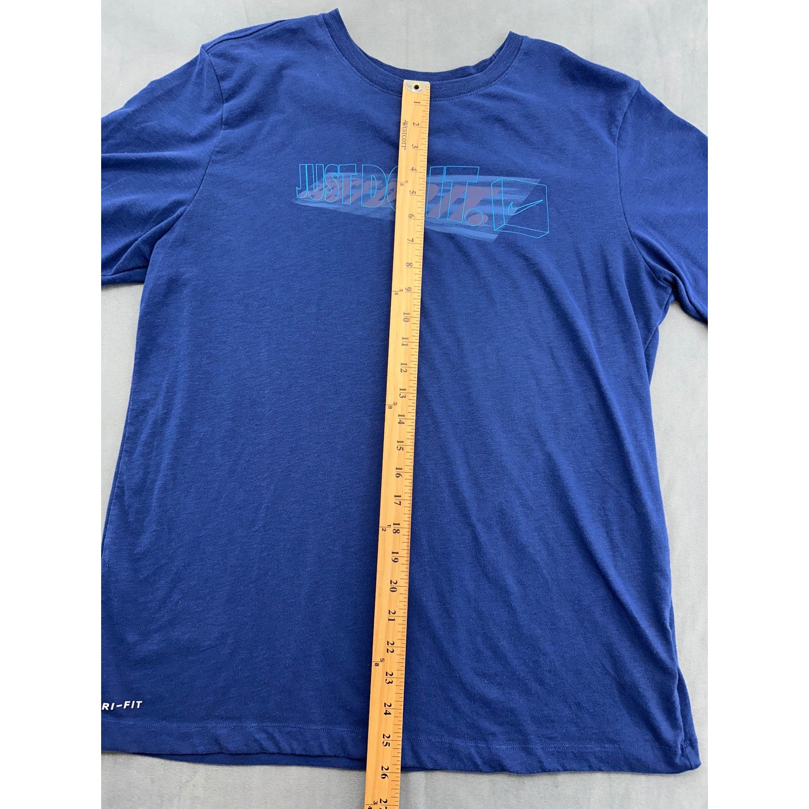 Nike DRI FIT TShirt Mens Large Blue Just Do It Tee Graphic Athletic Top gallery