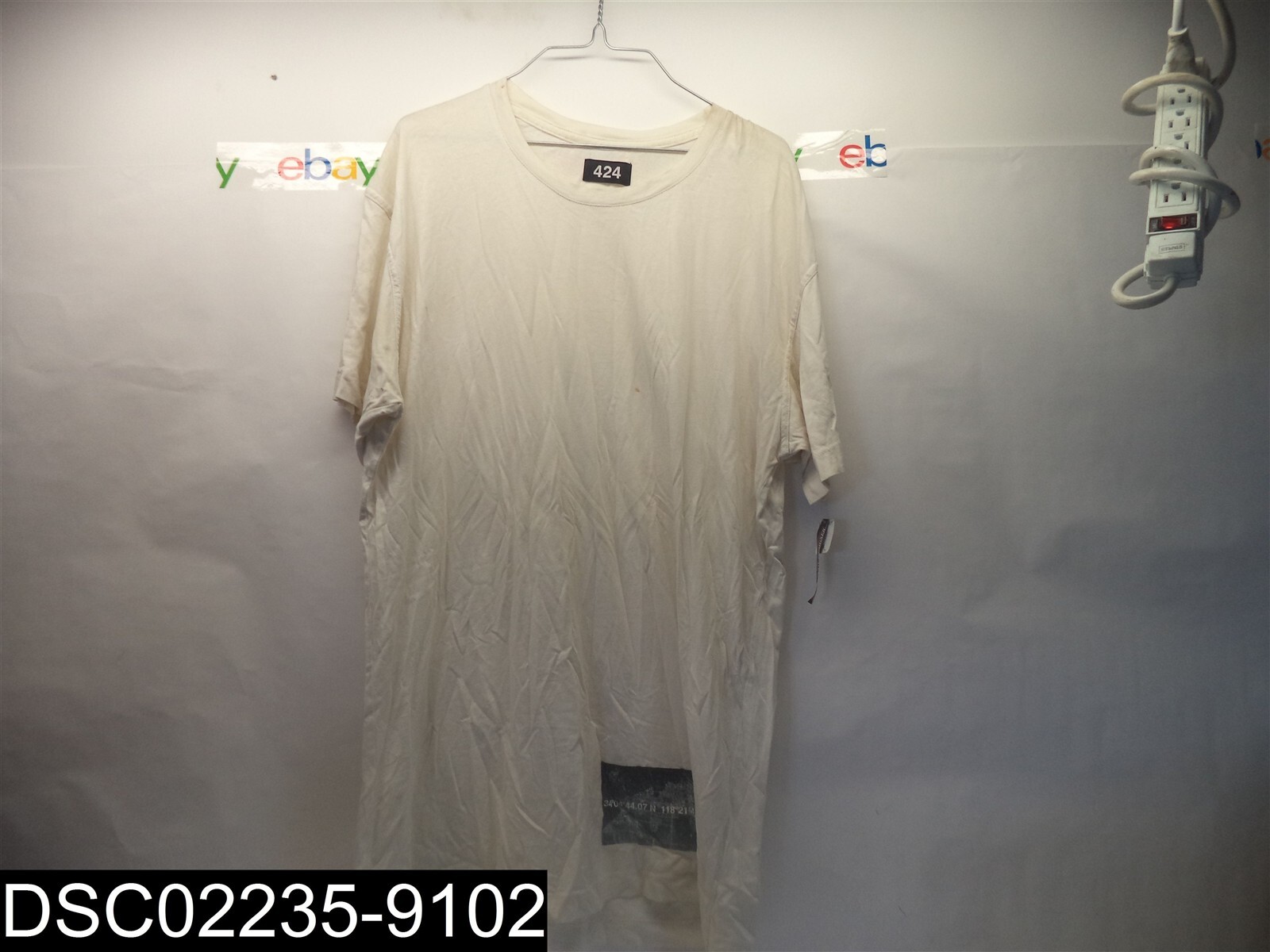 STAINED: NEW WITH TAGS 424 Wasteland Coordinates Long Length Shirt