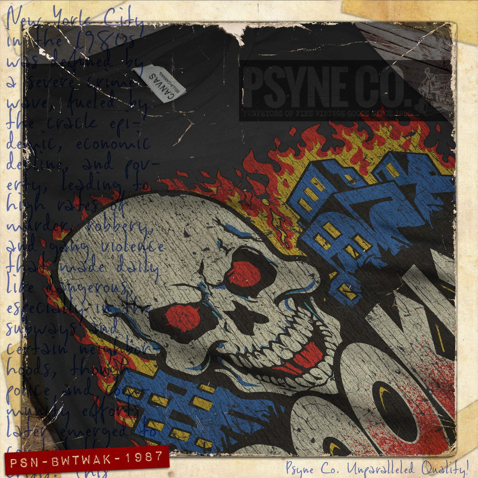 Brooklyn Where The Weak Are Killed And Eaten 1987 Vintage Men's T-Shirt gallery