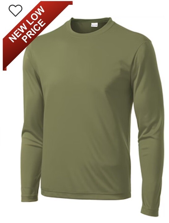 Unisex Long Sleeve PosiCharge Competitor Tee Olive Drab Green XL