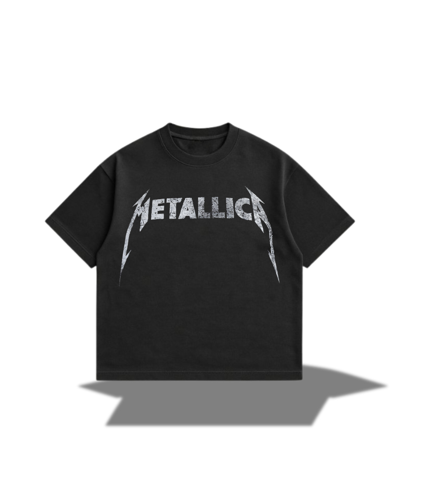 Metallica Heavy Metal Lightning Logo Graphic T Shirt Vintage Rock Band Style Tee gallery