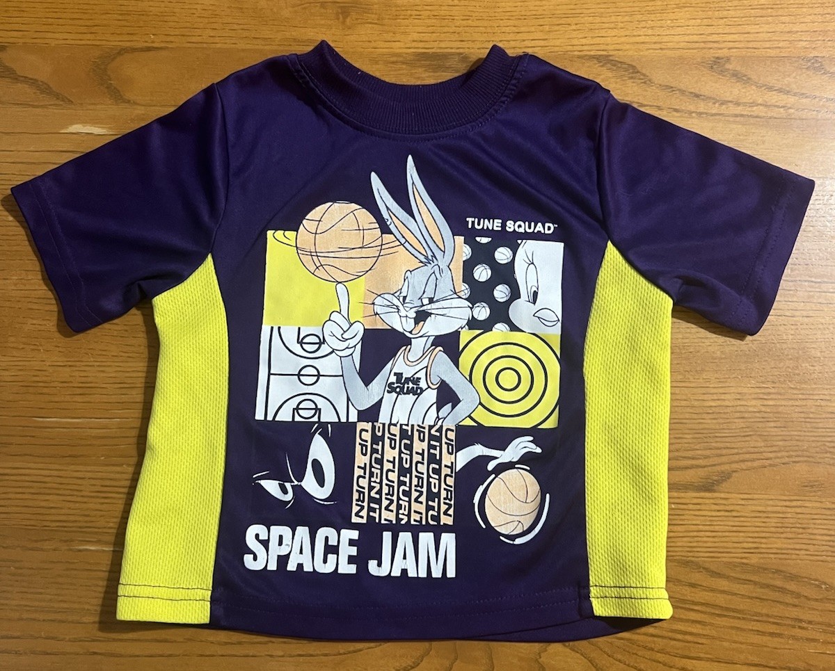 Space Jam Short Sleeve Shirt Kids 2T New Legacy Tune Squad Bugs Bunny Y2K 2000s