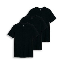 3-Pack JOCKEY ESSENTIALS Men’s Size Small Crew Neck T-Shirts 100% Cotton Black