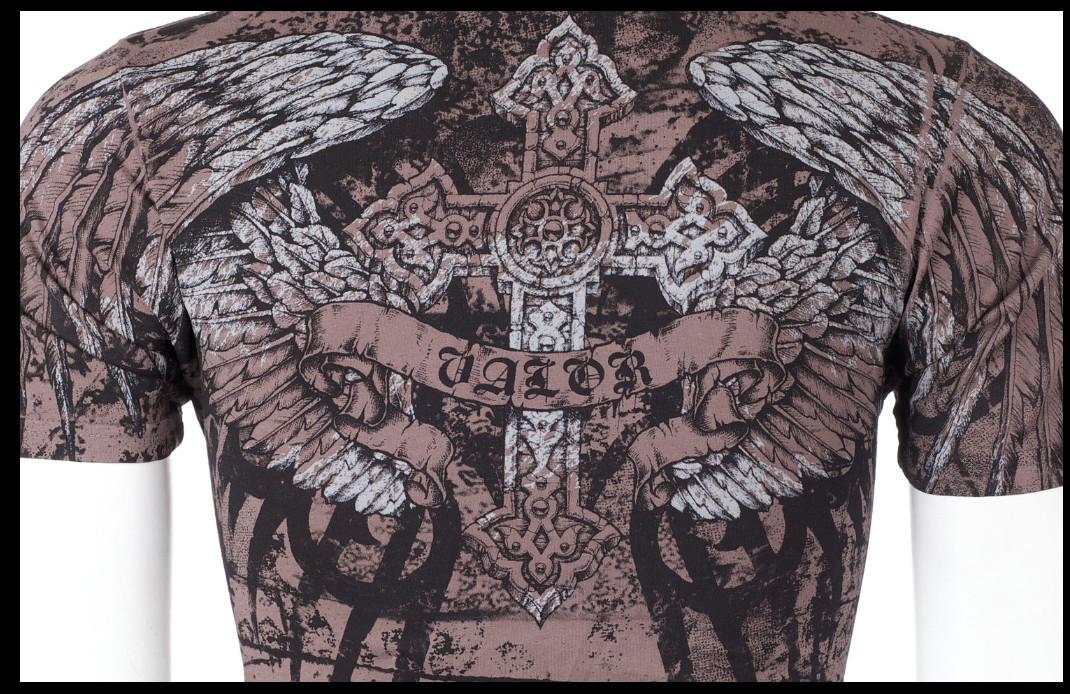 XTREME COUTURE by AFFLICTION Charcoal ROT Short Sleeve Slim Fit T-shirt NWT gallery