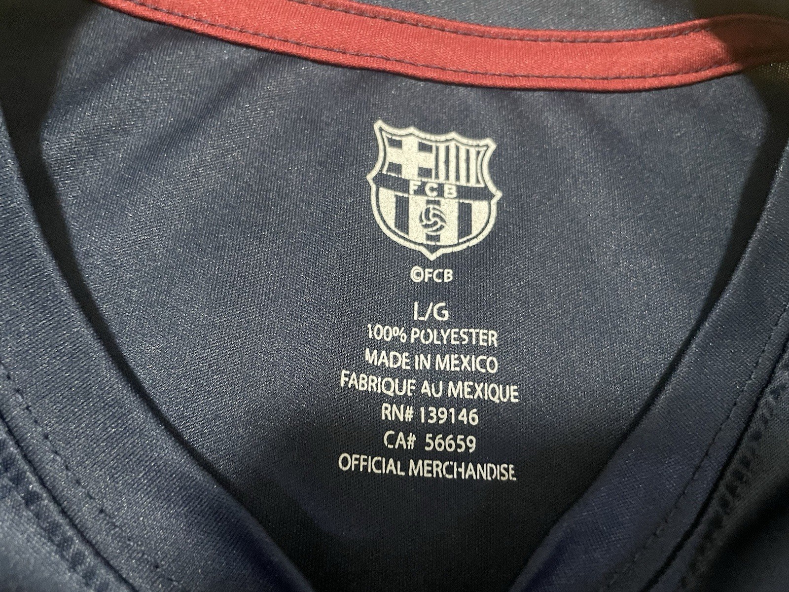 Official Merchandise FCB Barcelona Sz L Soccer Football Shirt Athletic Team Club gallery