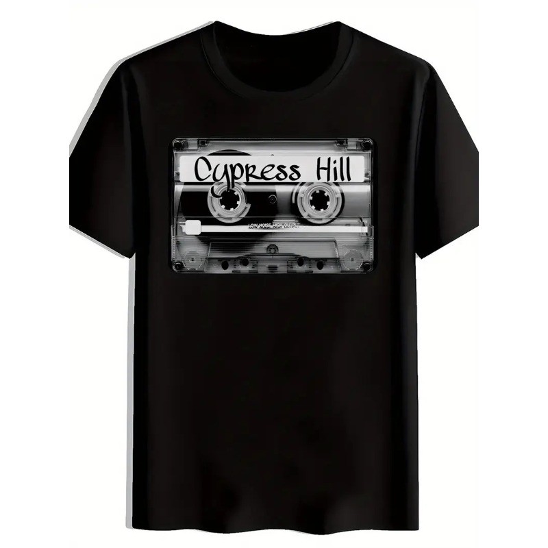 Black Cypress Hill Vintage Rock Band Graphic T-Shirt | Men's Casual Summer Top gallery
