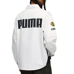 PUMA Asap Rocky X Layered Pit Graphic Collared Long Sleeve Button Up Mens Size