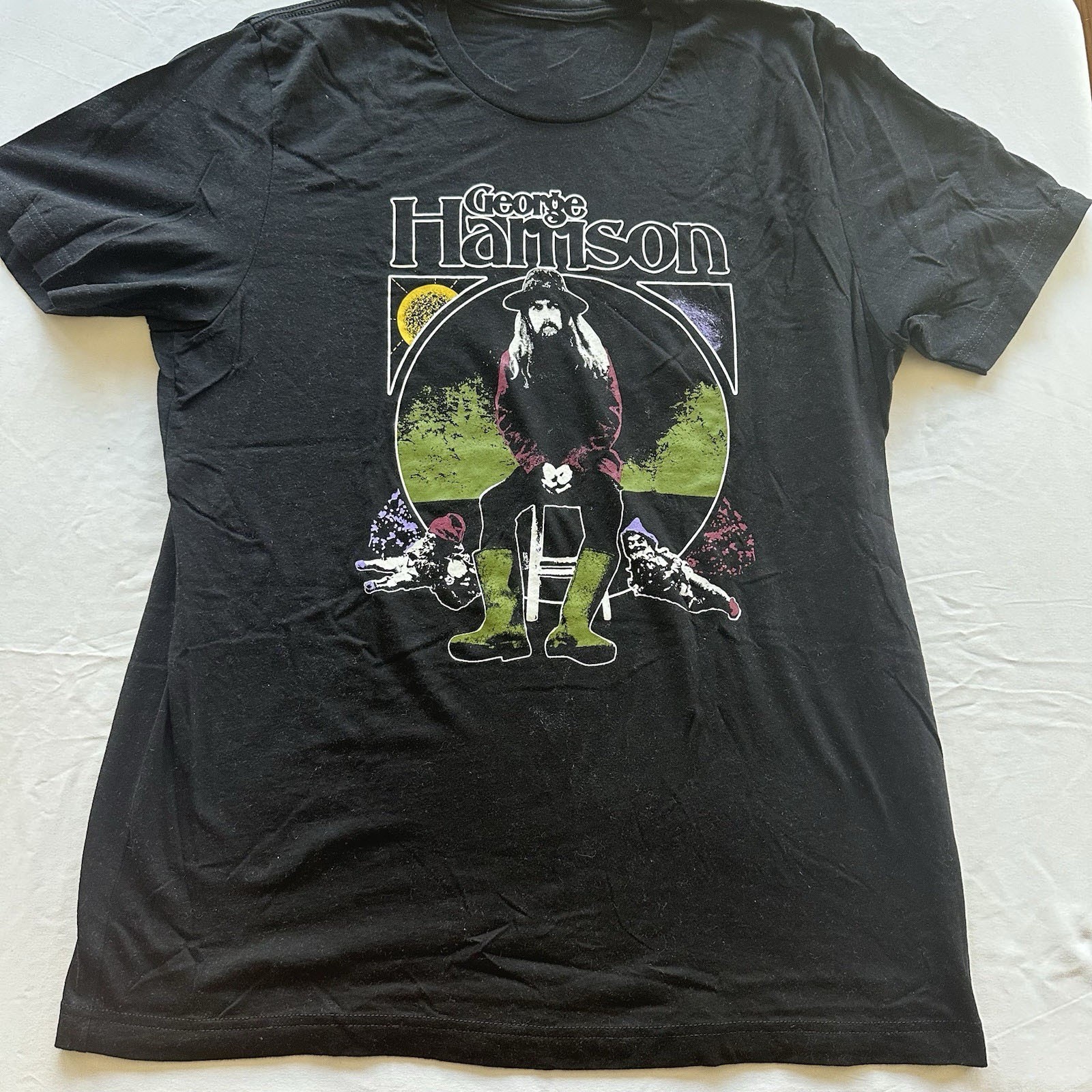 George Harrison Cotton Black Shirt Unisex Concert S-5XL LO397