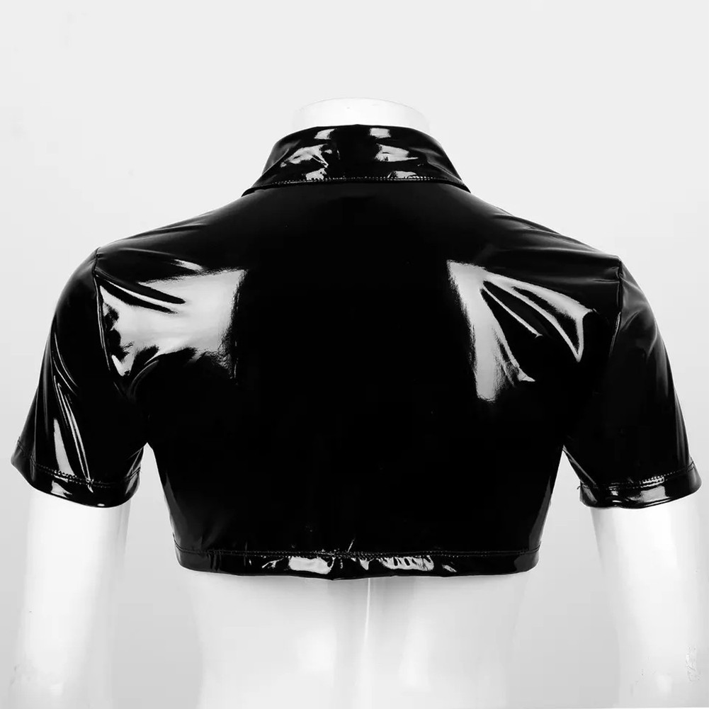 Summer Crop Tops All Seasons Wet Look Breathable Casual Daily M-3XL Mens PU gallery