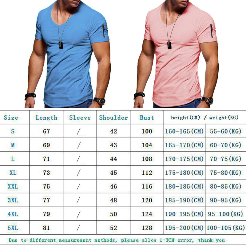 Mens Slim Fit Muscle T Shirt Tops Summer Casual V Neck Short Sleeve Blouse Tee gallery