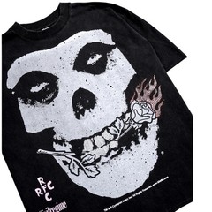 Civil Regime Rose Fiend Flicker Dungeon Tee Vintage Ashe GRAY Oversized Raw Edge